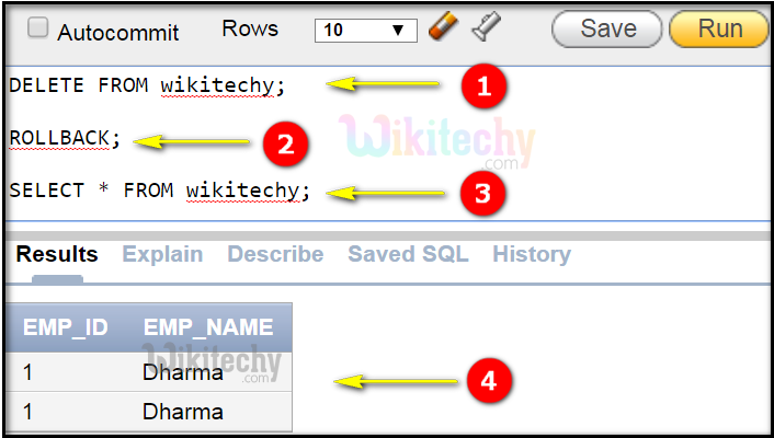  oracle rollback after commit